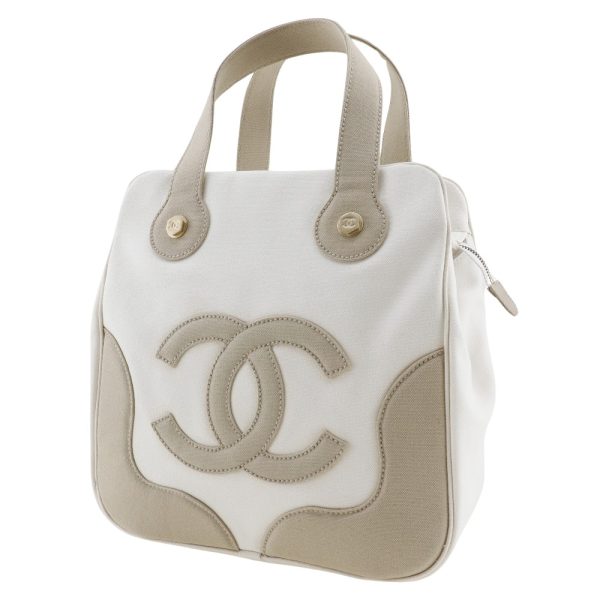 w153124295 2 Chanel Marshmallow Handbag Canvas White