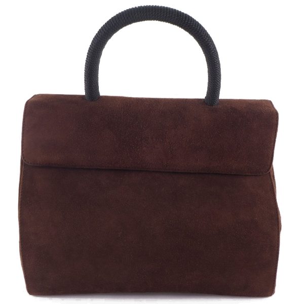 w201422870 1 PRADA Handbag Suede Brown Magnetic Type