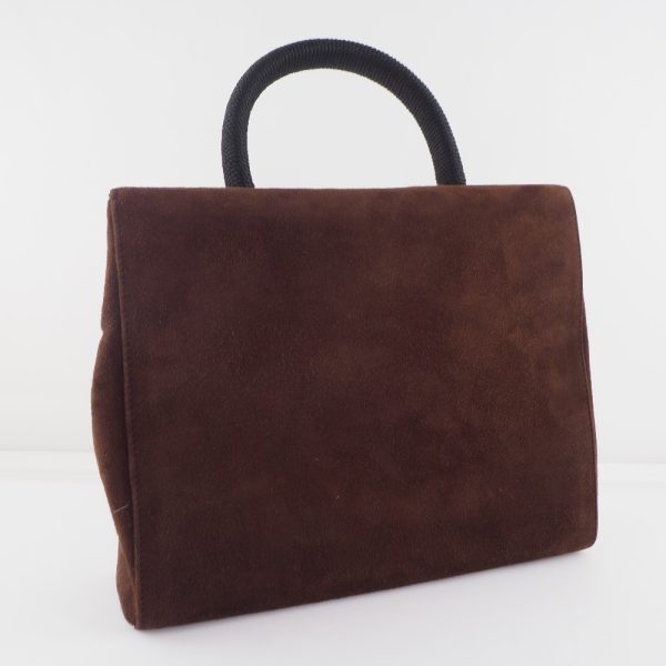 w201422870 3 PRADA Handbag Suede Brown Magnetic Type