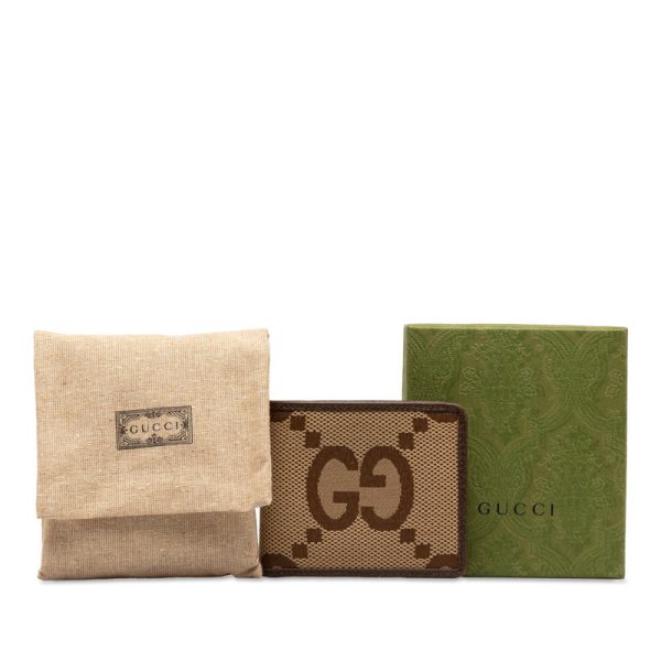 wobgxxa6adrrjrwa 10 Gucci Jumbo GG Canvas Bifold Wallet Brown