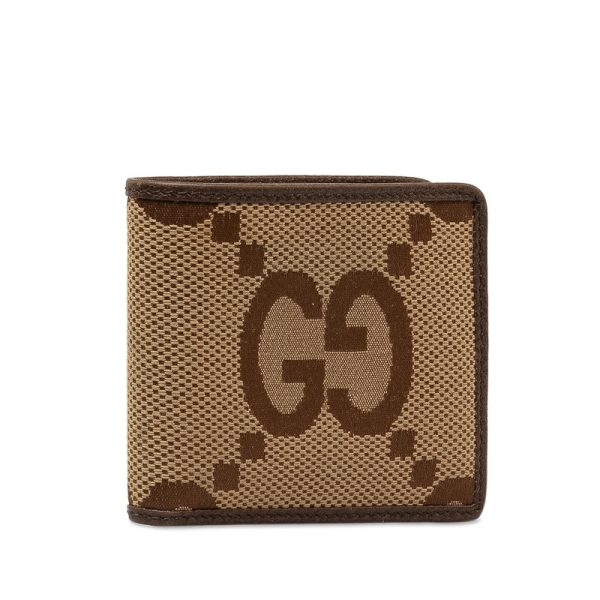 wobgxxa6adrrjrwa 2 Gucci Jumbo GG Canvas Bifold Wallet Brown