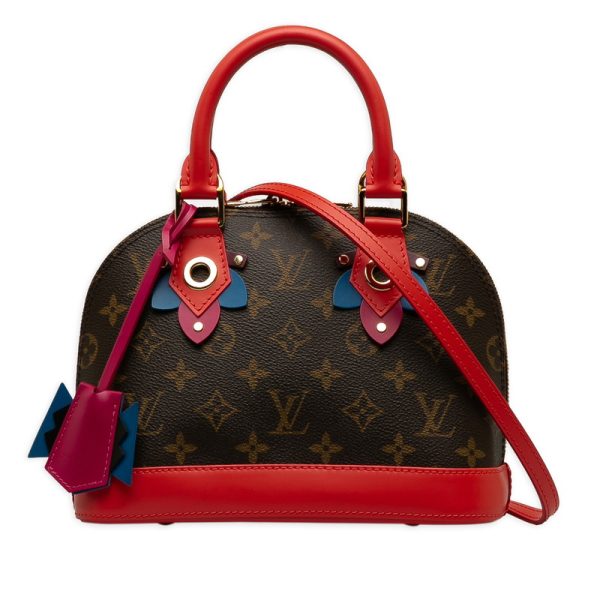 x4zf90zrmrlehb1h 1 Louis Vuitton Monogram Alma BB 2WAY Flamingo Red