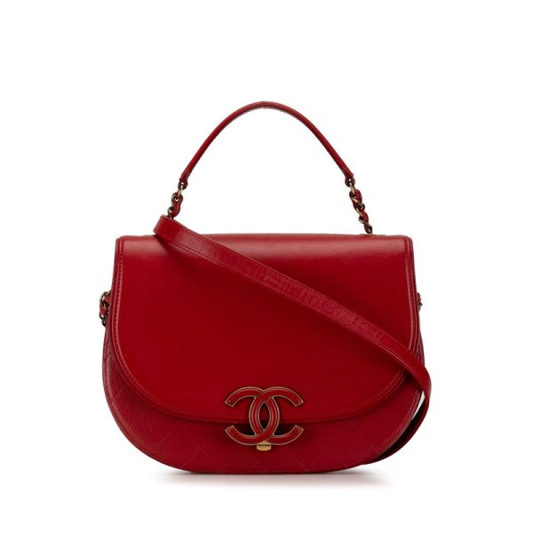 xev91ycih68kaf68 1 CHANEL Cocomark Shoulder Bag 2WAY Red Leather