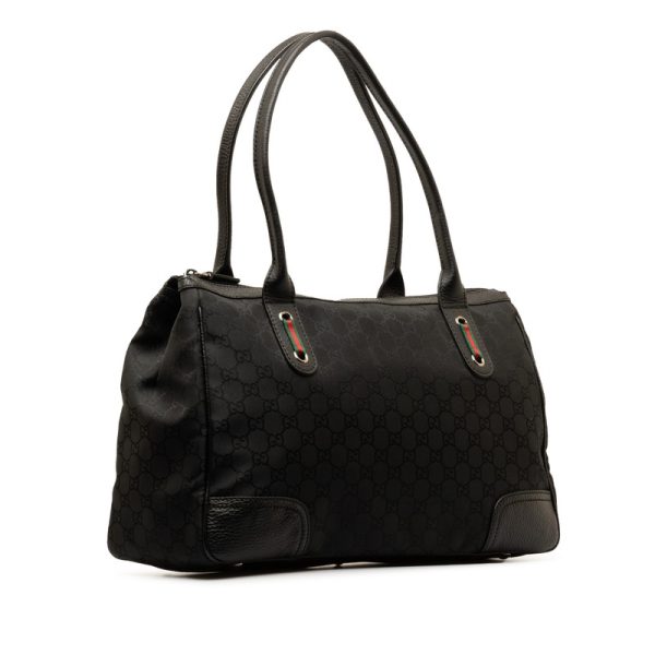 xs9ahn5jlh7sx2b7 2 Gucci GG Nylon Sherry Line Tote Bag Black