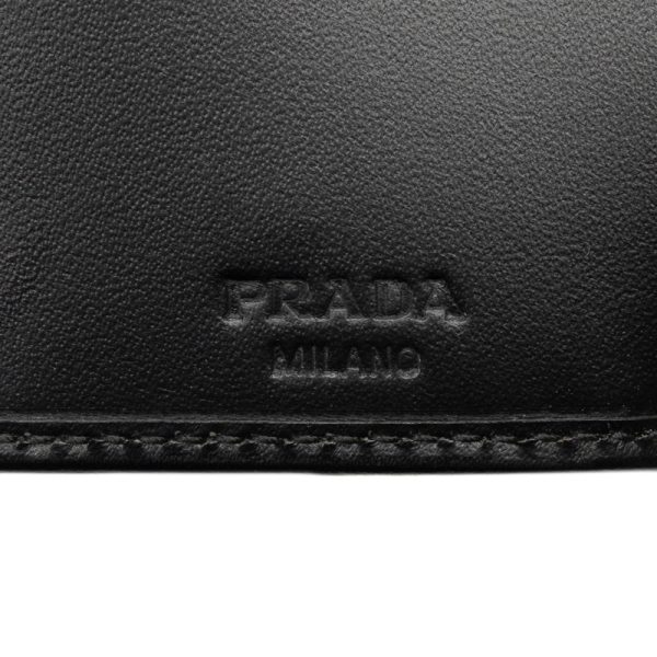 xu4n29y7aw1fc92t 6 Prada 6 Key Case Black Leather