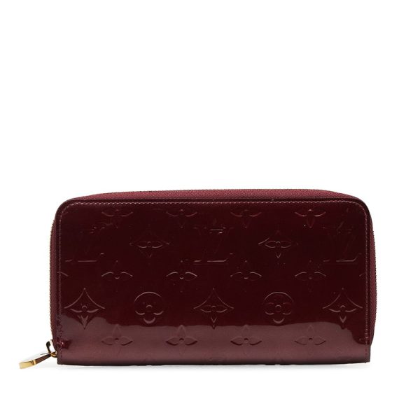 xwa7xj8mw791bdg9 1 Louis Vuitton Zippy Wallet M93575 Violette Wine Red Patent Leather