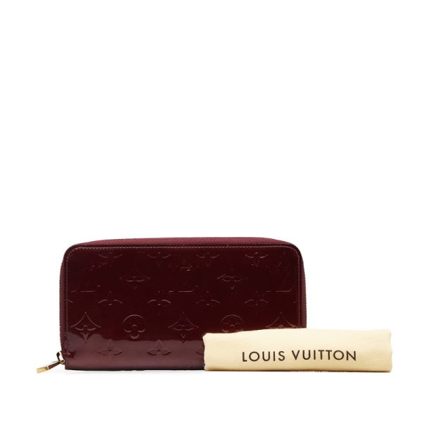 xwa7xj8mw791bdg9 11 Louis Vuitton Zippy Wallet M93575 Violette Wine Red Patent Leather