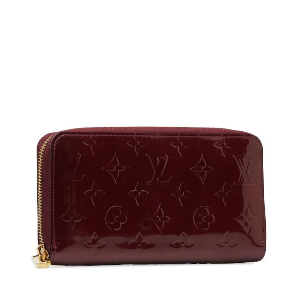 xwa7xj8mw791bdg9 2 Louis Vuitton Zippy Wallet M93575 Violette Wine Red Patent Leather