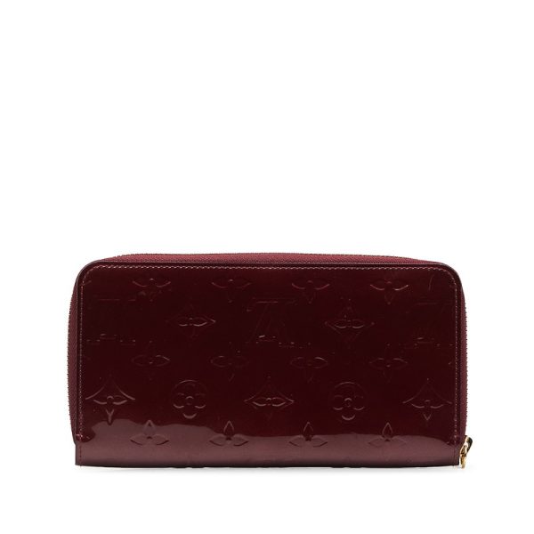 xwa7xj8mw791bdg9 3 Louis Vuitton Zippy Wallet M93575 Violette Wine Red Patent Leather