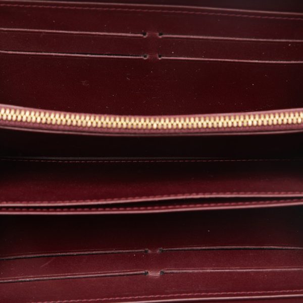 xwa7xj8mw791bdg9 5 Louis Vuitton Zippy Wallet M93575 Violette Wine Red Patent Leather