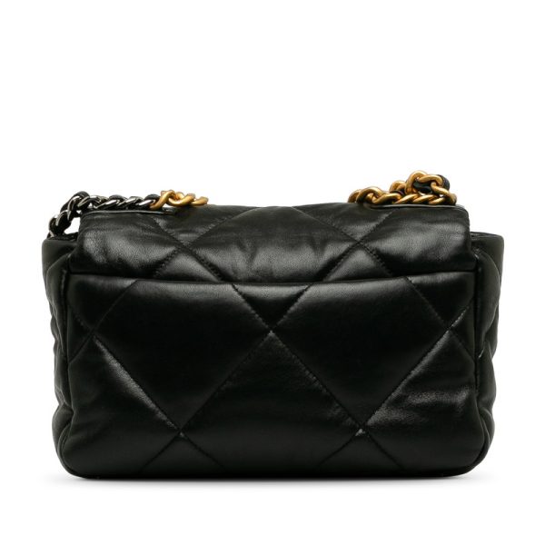 xzmf9rthzl8ezw7a 3 CHANEL Matelasse Cocomark DIsneuf Chain Shoulder Bag Black Lambskin