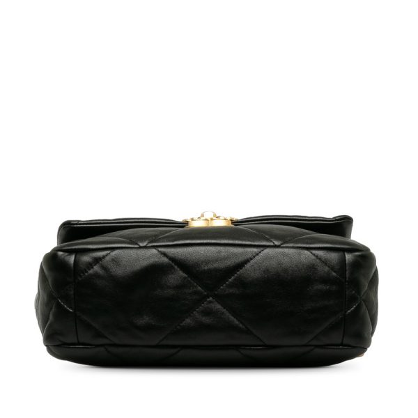 xzmf9rthzl8ezw7a 4 CHANEL Matelasse Cocomark DIsneuf Chain Shoulder Bag Black Lambskin