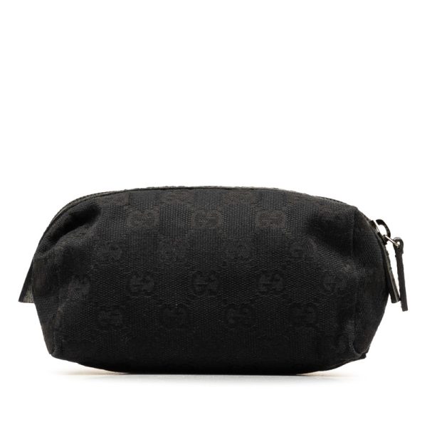 y00ocid95zvi6dyp 2 Gucci GG Canvas Pouch Black Canvas Leather