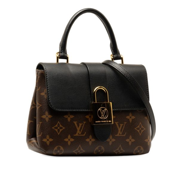 y09xuy2417q8exs0 2 Louis Vuitton Monogram Locky BB Shoulder Bag 2WAY Noir Brown