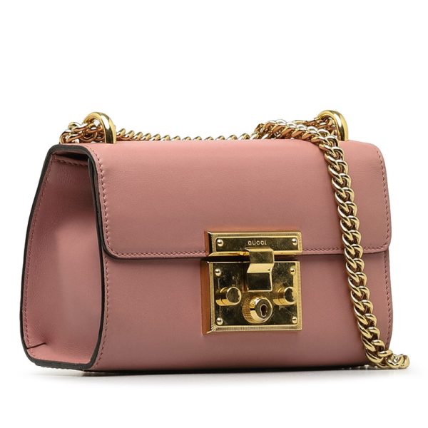 y0x5v5gcc7uoyrs8 2 Gucci Small Padlock Chain Shoulder Bag Pink Leather