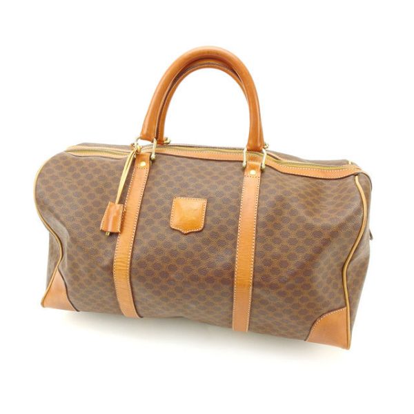 y2222 Celine Boston Macadam Bag Brown