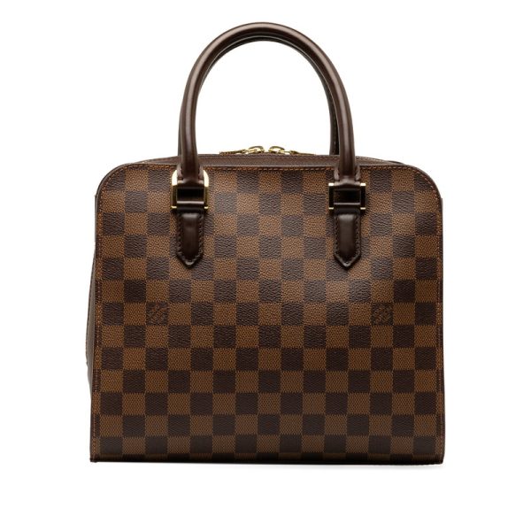 y5tj36p6owxbksde 1 Louis Vuitton Damier Triana Handbag N51155 Ebene Brown PVC Leather