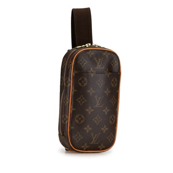 y687y580ruw94jfv 2 Louis Vuitton Pochette Ganju Body Waist Bag M51870 Brown