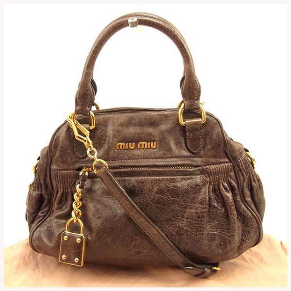 y6997 Miu Miu 2WAY Shoulder Bag Back Handbag