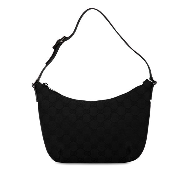 y9hmqbihaja9xukc 1 Gucci GG Canvas Mini One Shoulder Bag Black Canvas Leather