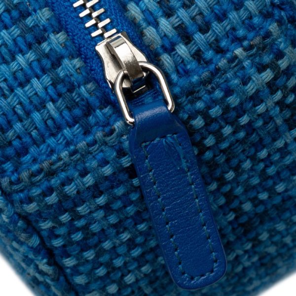 yj3hbt5xmkt8jet7 10 CHANEL Cocomark Chain Shoulder Bag Blue Silver Tweed Leather