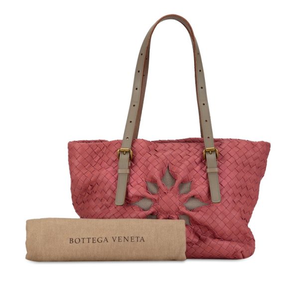 ypiuec7rus9m0g66 11 Bottega Veneta Intrecciato Marchese Handbag Shoulder Bag Pink Greige Leather