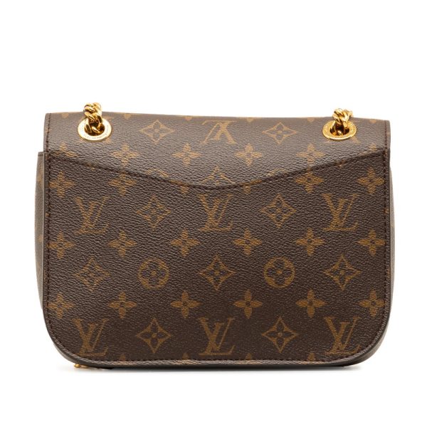 yptuok4i7ysuxr4e 3 Louis Vuitton Passy Chain Shoulder Bag M45592 Brown