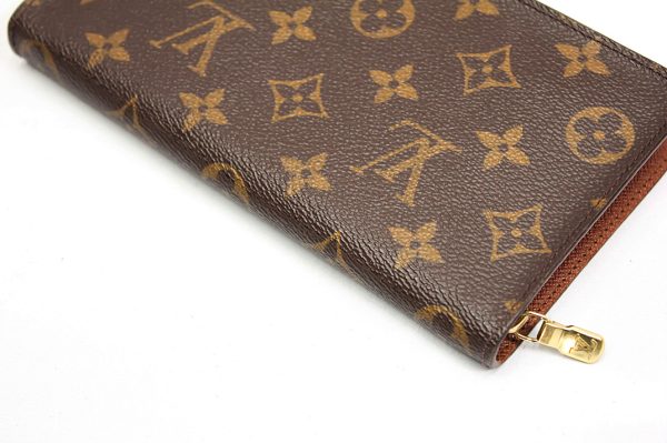 yyh7233 3 Louis Vuitton Monogram Leather Zippy Wallet Brown