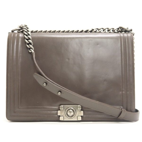 z0000368 1 CHANEL Chain Shoulder Coco Mark Shoulder Bag Gray