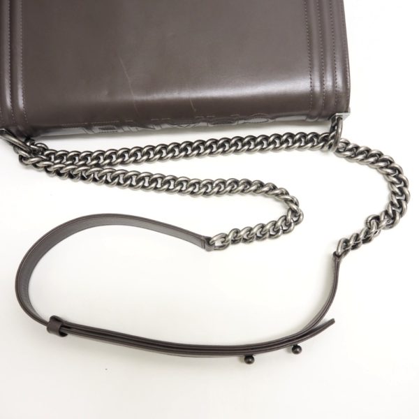 z0000368 8 CHANEL Chain Shoulder Coco Mark Shoulder Bag Gray