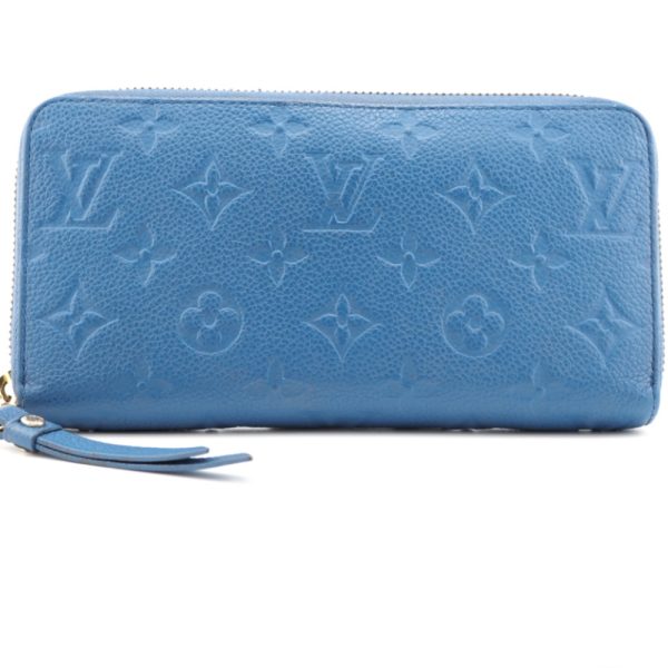 z0001552 1 LOUIS VUITTON M41857 Zippy Wallet Empreinte Wallet Blue