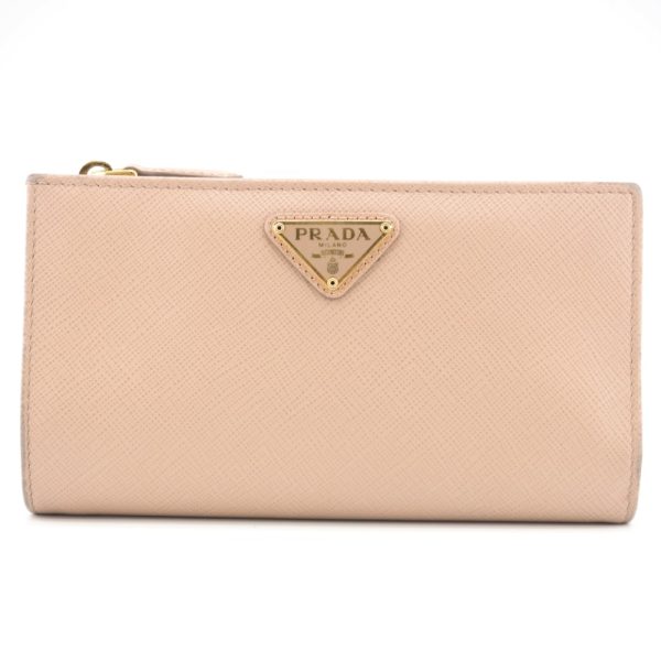 z0001999 1 PRADA 1ML009 Saffiano Long Wallet Beige