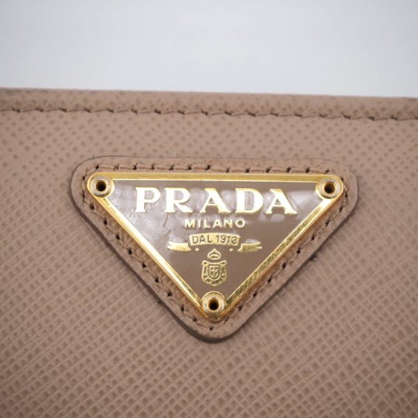 z0001999 5 PRADA 1ML009 Saffiano Long Wallet Beige