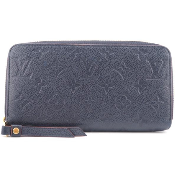 z0002714 1 LOUIS VUITTON M62121 Marine Rouge Empreinte Wallet Blue Navy