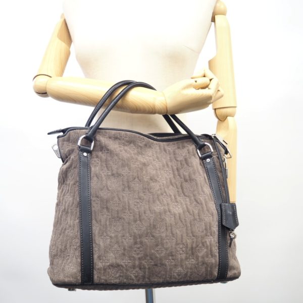 z0002750 8 LOUIS VUITTON M94201 Ixia PM Monogram Antia Handbag Gray