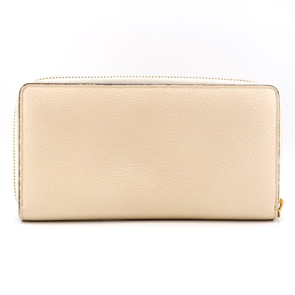 z0002805 2 GUCCI 570661 Zumi Round Zipper Long Wallet Cream