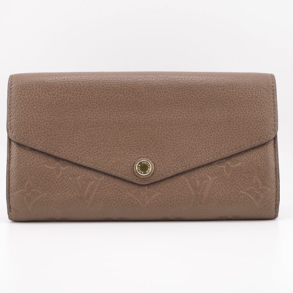 z0002813 1 LOUIS VUITTON M68708 Portefeuille Sarah Empreinte Long Wallet Beige