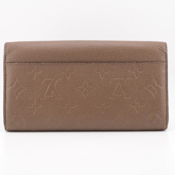 z0002813 2 LOUIS VUITTON M68708 Portefeuille Sarah Empreinte Long Wallet Beige