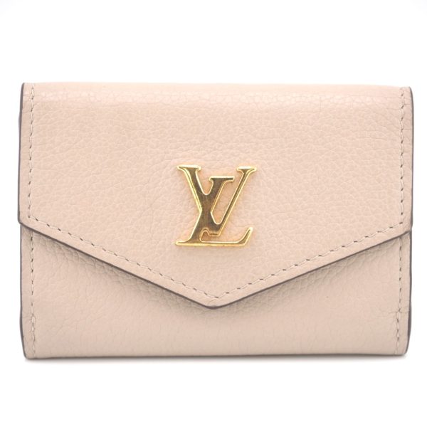 z0002825 1 LOUIS VUITTON M69340 Taurillon Portefeuille Lock Mini Wallet Beige