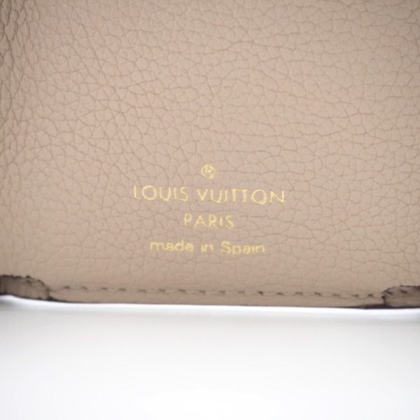 z0002825 9 LOUIS VUITTON M69340 Taurillon Portefeuille Lock Mini Wallet Beige