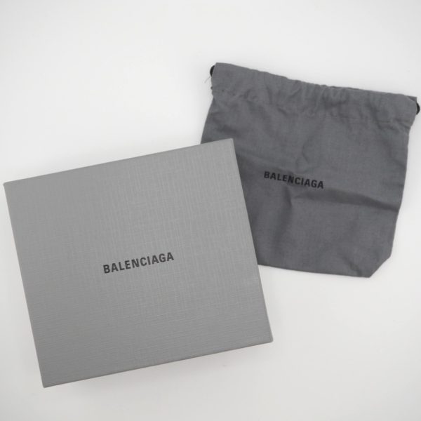 z0003265 12 BALENCIAGA Paper Mini Wallet Trifold Wallet Black