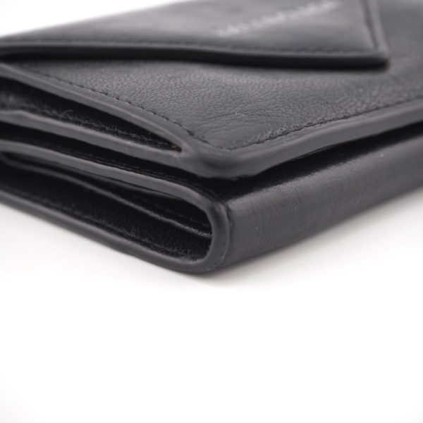 z0003265 6 BALENCIAGA Paper Mini Wallet Trifold Wallet Black