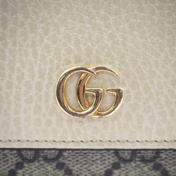 z0003663 7 GUCCI 598587 GG Marmont Bifold Wallet White