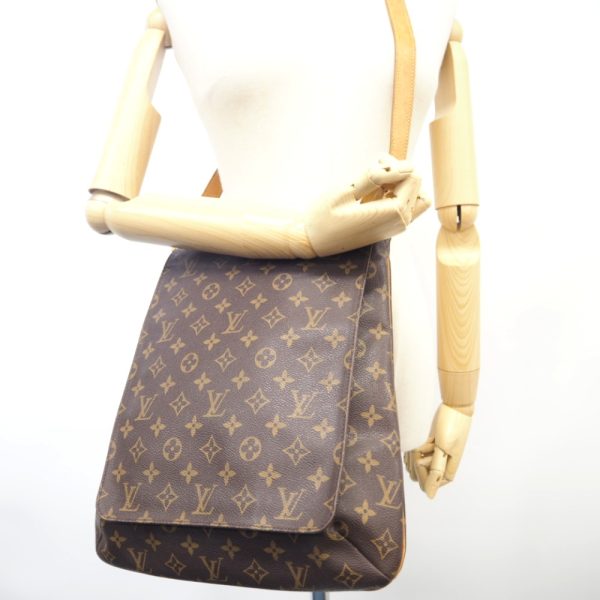 z0003763 17 LOUIS VUITTON M51256 Musette Monogram Shoulder Bag Brown