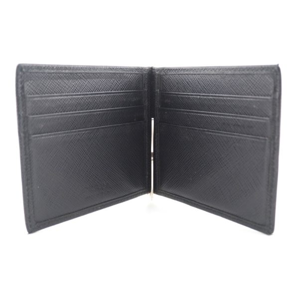 z0003848 7 PRADA 2MN077 Money Clip Card Case Black