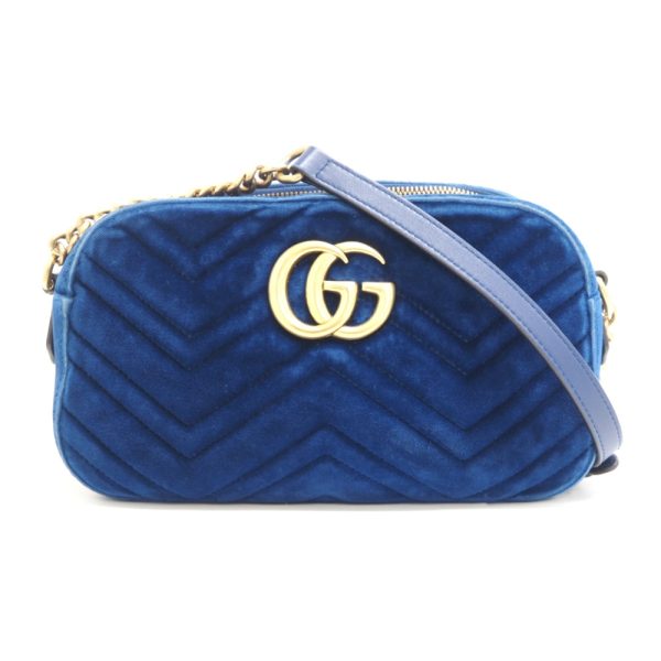 z0003871 1 GUCCI 447632 GG Marmont Shoulder Bag Blue