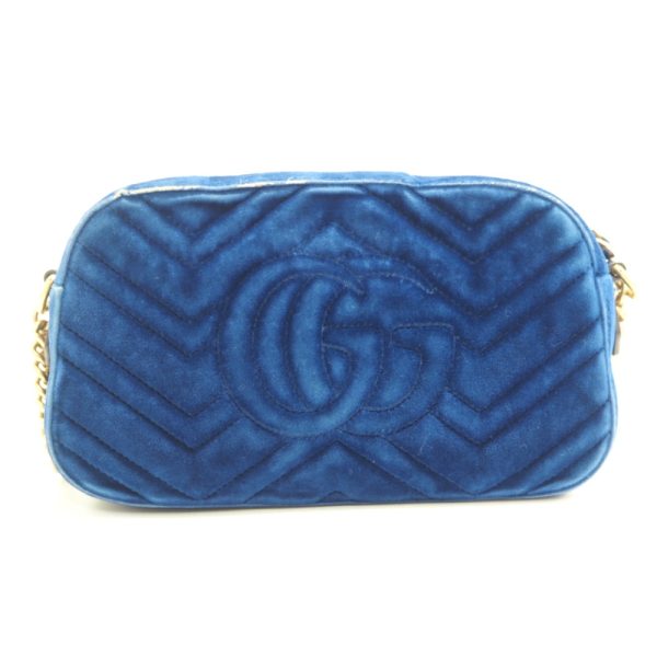 z0003871 2 GUCCI 447632 GG Marmont Shoulder Bag Blue