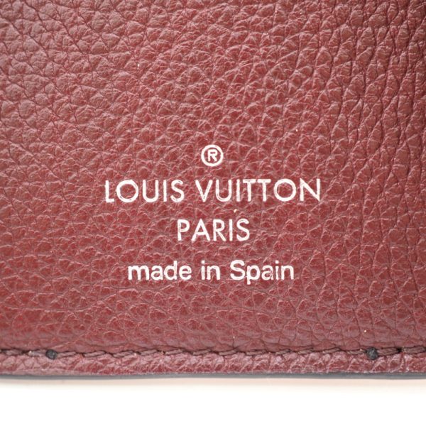 z0003897 9 LOUIS VUITTON M67541 Taurillon Portefeuille Lock Mini Trifold Wallet Beige