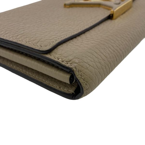 z0003949 4 LOUIS VUITTON M61249 Taurillon Portefeuille Capucines Wallet Beige