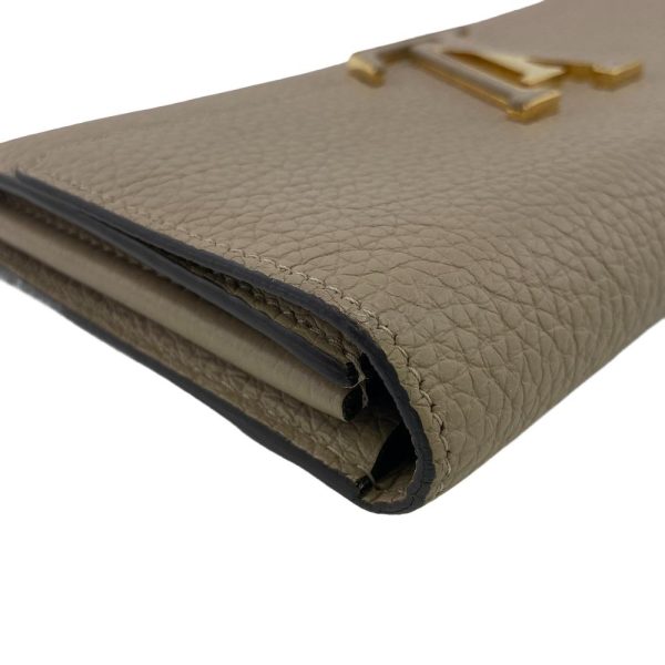 z0003949 6 LOUIS VUITTON M61249 Taurillon Portefeuille Capucines Wallet Beige